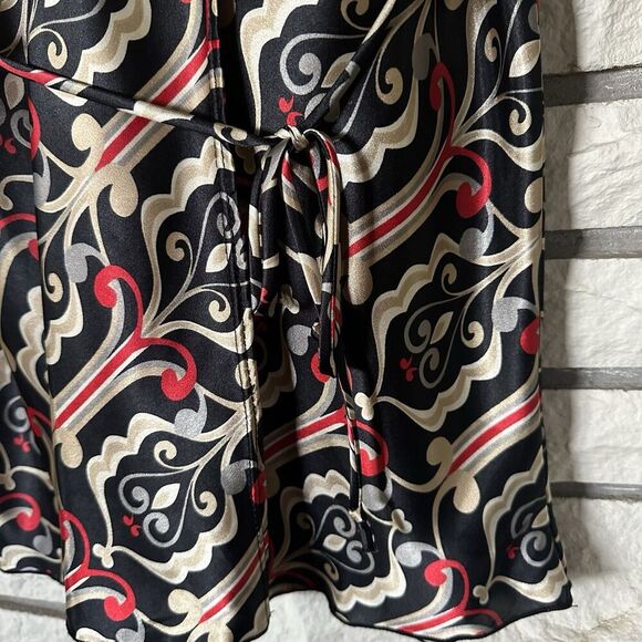 MOA MOA Vintage 90's Y2k Tie Back Babydoll Top Womens Large Paisley Polka Dot - Picture 4 of 7